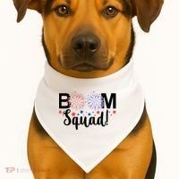 Boom Squad 4th Of July USA-Made Doggie Bandana thumb 1