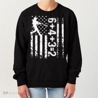 Baseball Saying 6+4+3=2 Double Play Baseball Player Women's Sweatshirt thumb 0