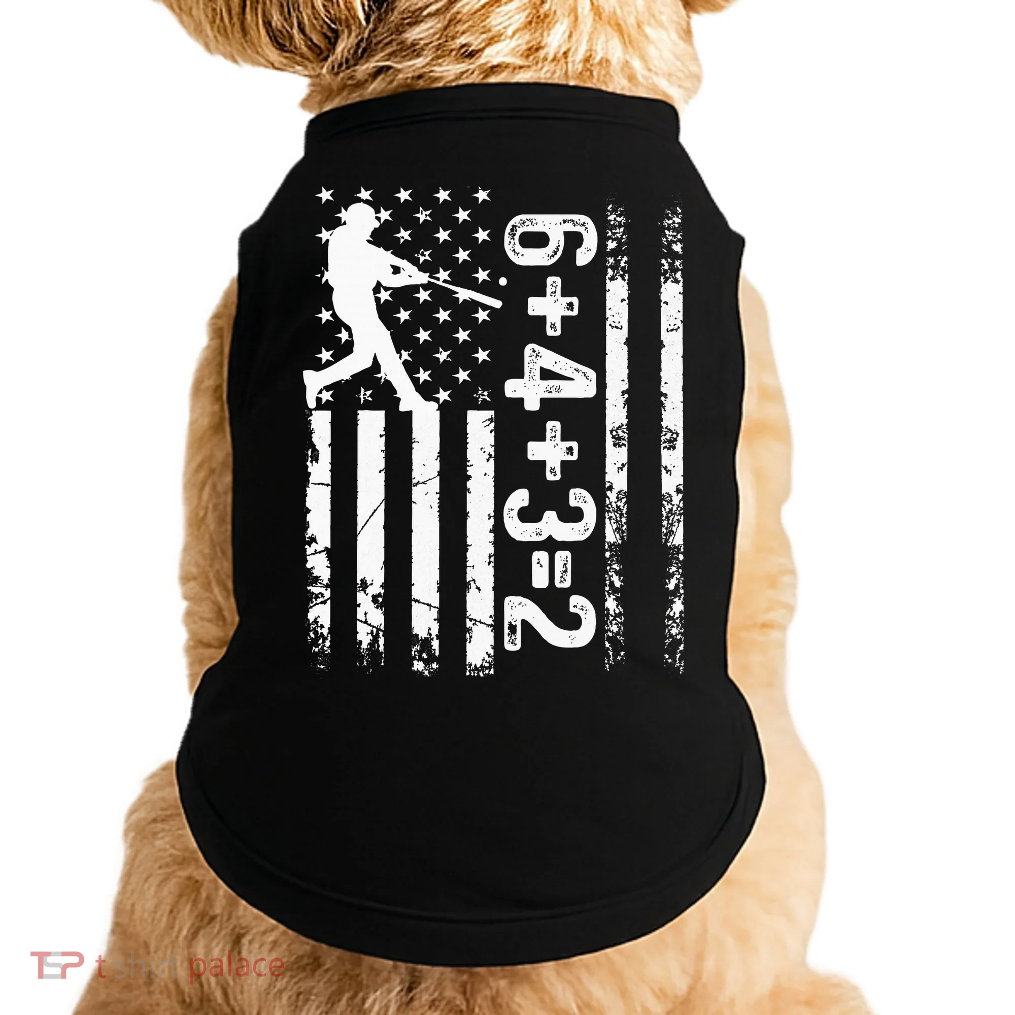 Baseball Saying 6+4+3=2 Double Play Baseball Player Doggie Tank