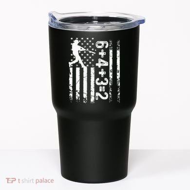 Baseball Saying 6+4+3=2 Double Play Baseball Player Tumbler