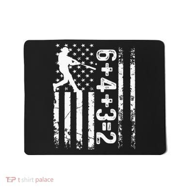 Baseball Saying 6+4+3=2 Double Play Baseball Player Mousepad