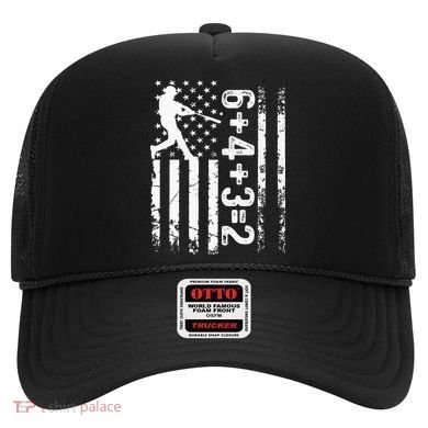 Baseball Saying 6+4+3=2 Double Play Baseball Player Hat