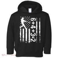 Baseball Saying 6+4+3=2 Double Play Baseball Player Toddler Hoodie thumb 0