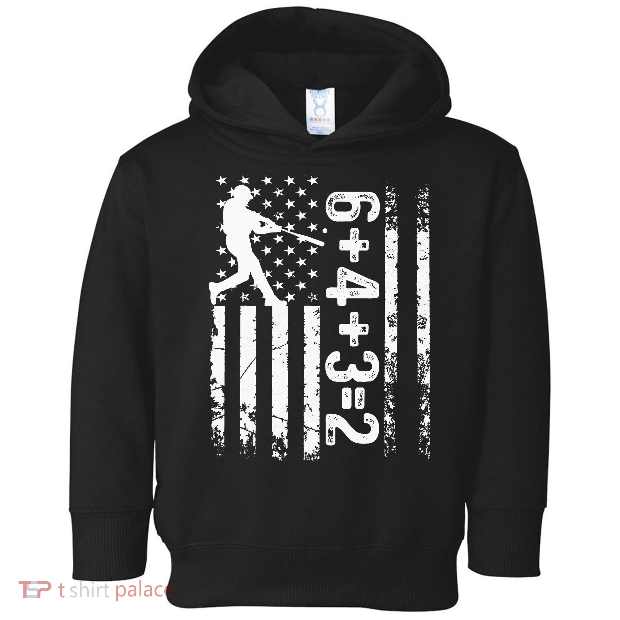Baseball Saying 6+4+3=2 Double Play Baseball Player Toddler Hoodie