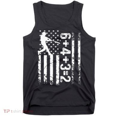 Baseball Saying 6+4+3=2 Double Play Baseball Player Tank Top