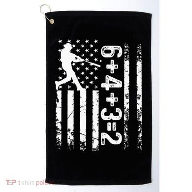 Baseball Saying 6+4+3=2 Double Play Baseball Player Golf Towel