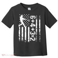 Baseball Saying 6+4+3=2 Double Play Baseball Player Toddler T-Shirt thumb 0