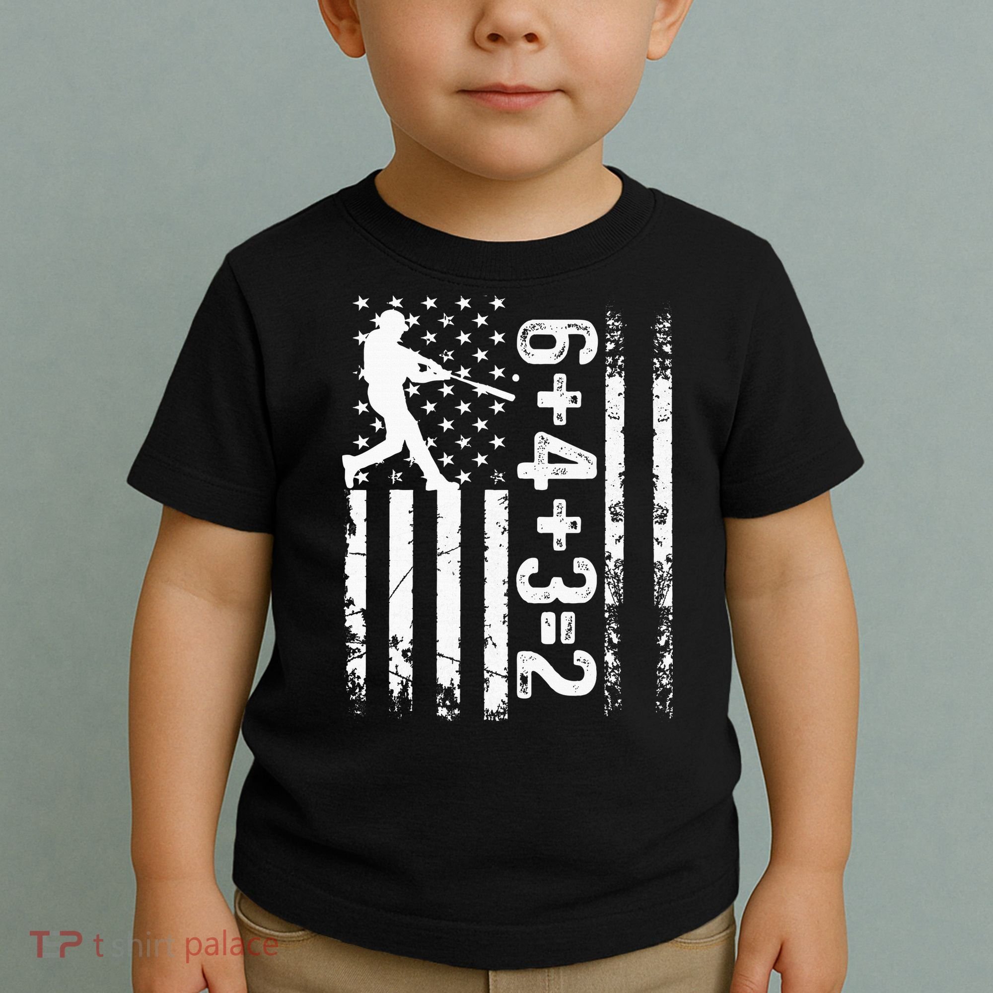 Baseball Saying 6+4+3=2 Double Play Baseball Player Toddler T-Shirt