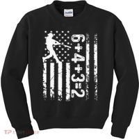 Baseball Saying 6+4+3=2 Double Play Baseball Player Kids Sweatshirt thumb 0