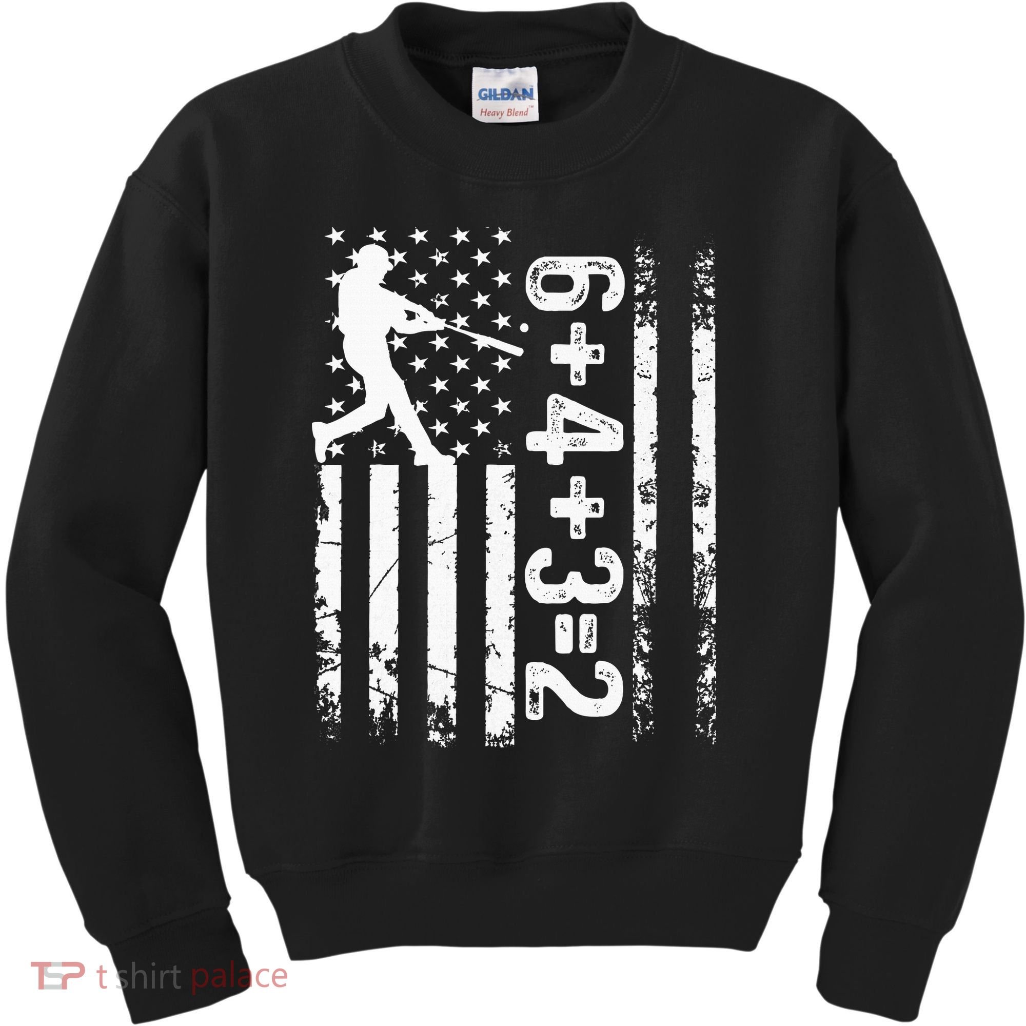 Baseball Saying 6+4+3=2 Double Play Baseball Player Kids Sweatshirt