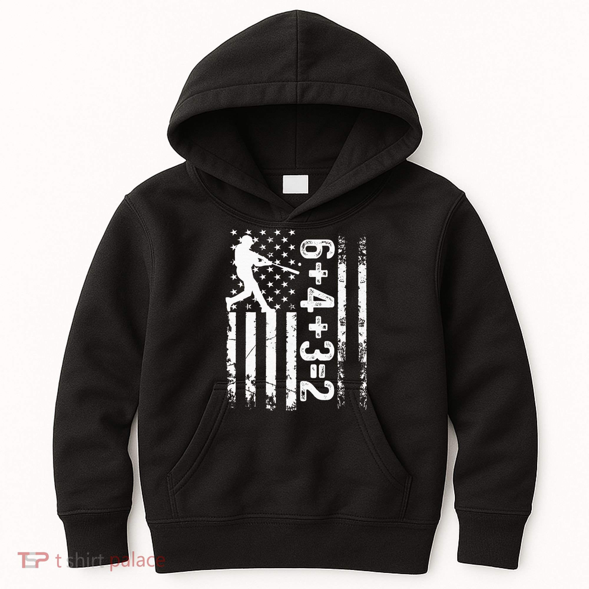Baseball Saying 6+4+3=2 Double Play Baseball Player Kids Hoodie