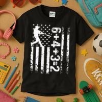 Baseball Saying 6+4+3=2 Double Play Baseball Player Kids T-Shirt thumb 3