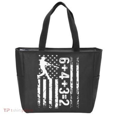 Baseball Saying 6+4+3=2 Double Play Baseball Player Tote Bag