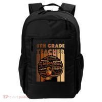 Black Smart 8th Grade Teacher Afro Love African American Gift Backpack thumb 0