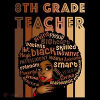 Black Smart 8th Grade Teacher Afro Love African American Gift Coffee Mug thumb 5
