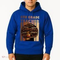 Black Smart 8th Grade Teacher Afro Love African American Gift Hoodie thumb 2
