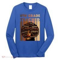 Black Smart 8th Grade Teacher Afro Love African American Gift Long Sleeve Shirt thumb 0