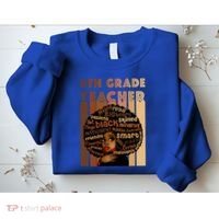 Black Smart 8th Grade Teacher Afro Love African American Gift Sweatshirt thumb 2