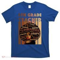 Black Smart 8th Grade Teacher Afro Love African American Gift T-Shirt thumb 0