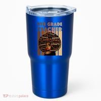 Black Smart 8th Grade Teacher Afro Love African American Gift Tumbler thumb 0