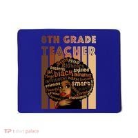 Black Smart 8th Grade Teacher Afro Love African American Gift Mousepad thumb 0