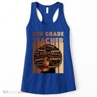Black Smart 8th Grade Teacher Afro Love African American Gift Women's Tank Top thumb 0
