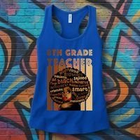 Black Smart 8th Grade Teacher Afro Love African American Gift Women's Tank Top thumb 3