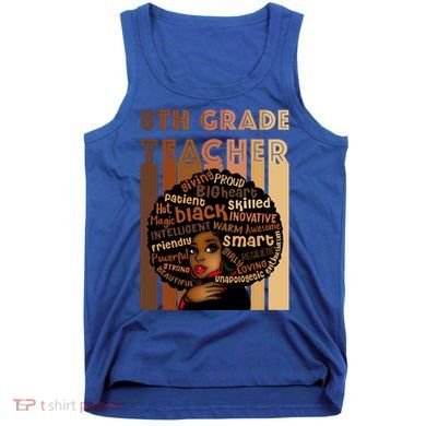 Black Smart 8th Grade Teacher Afro Love African American Gift Tank Top