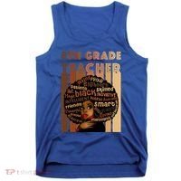 Black Smart 8th Grade Teacher Afro Love African American Gift Tank Top thumb 0