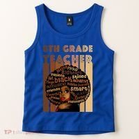 Black Smart 8th Grade Teacher Afro Love African American Gift Tank Top thumb 2