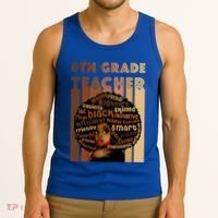Black Smart 8th Grade Teacher Afro Love African American Gift Tank Top thumb 3