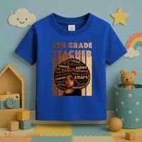 Black Smart 8th Grade Teacher Afro Love African American Gift Toddler T-Shirt thumb 3