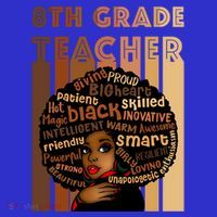 Black Smart 8th Grade Teacher Afro Love African American Gift Women's T-Shirt thumb 6