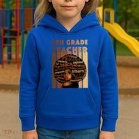 Black Smart 8th Grade Teacher Afro Love African American Gift Kids Hoodie thumb 3