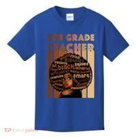Black Smart 8th Grade Teacher Afro Love African American Gift Kids T-Shirt thumb 0