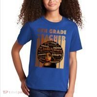 Black Smart 8th Grade Teacher Afro Love African American Gift Kids T-Shirt thumb 2