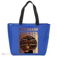 Black Smart 8th Grade Teacher Afro Love African American Gift Tote Bag thumb 0
