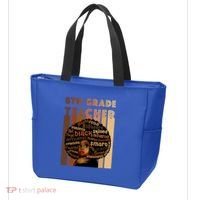 Black Smart 8th Grade Teacher Afro Love African American Gift Tote Bag thumb 3