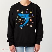 Billiard Shark 8 Ball Player Pool Table Cue Stick Snooker Women's Sweatshirt thumb 0