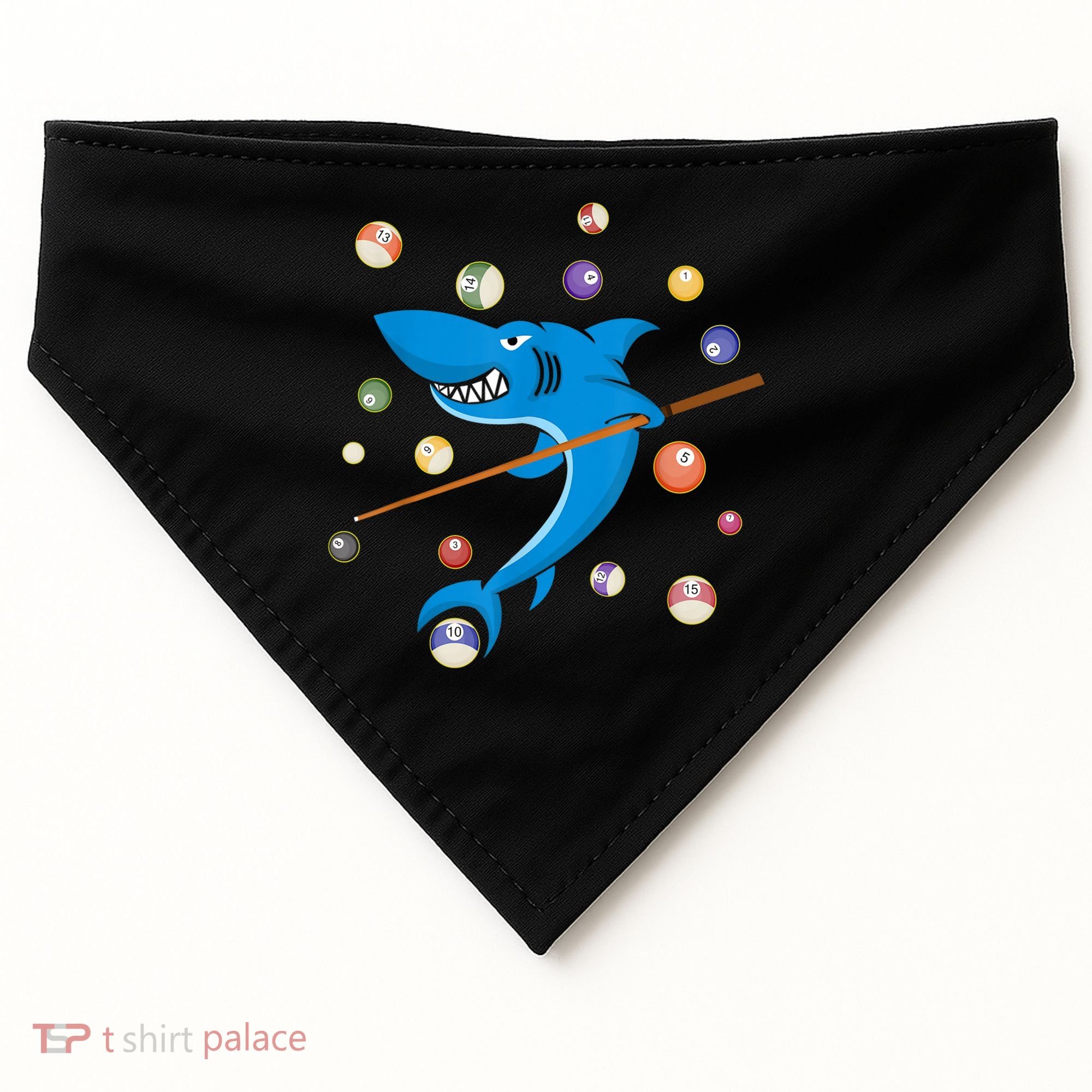 Billiard Shark 8 Ball Player Pool Table Cue Stick Snooker USA-Made Doggie Bandana