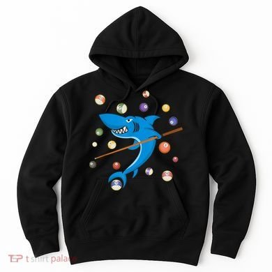 Billiard Shark 8 Ball Player Pool Table Cue Stick Snooker Hoodie