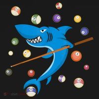 Billiard Shark 8 Ball Player Pool Table Cue Stick Snooker Sweatshirt thumb 3
