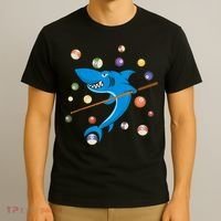 Billiard Shark 8 Ball Player Pool Table Cue Stick Snooker T-Shirt thumb 3