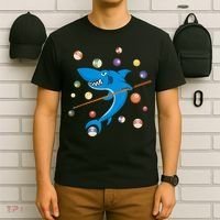 Billiard Shark 8 Ball Player Pool Table Cue Stick Snooker T-Shirt thumb 6