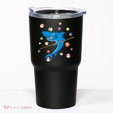Billiard Shark 8 Ball Player Pool Table Cue Stick Snooker Tumbler