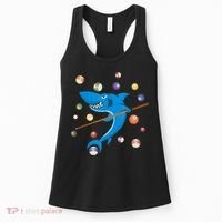 Billiard Shark 8 Ball Player Pool Table Cue Stick Snooker Women's Tank Top thumb 0