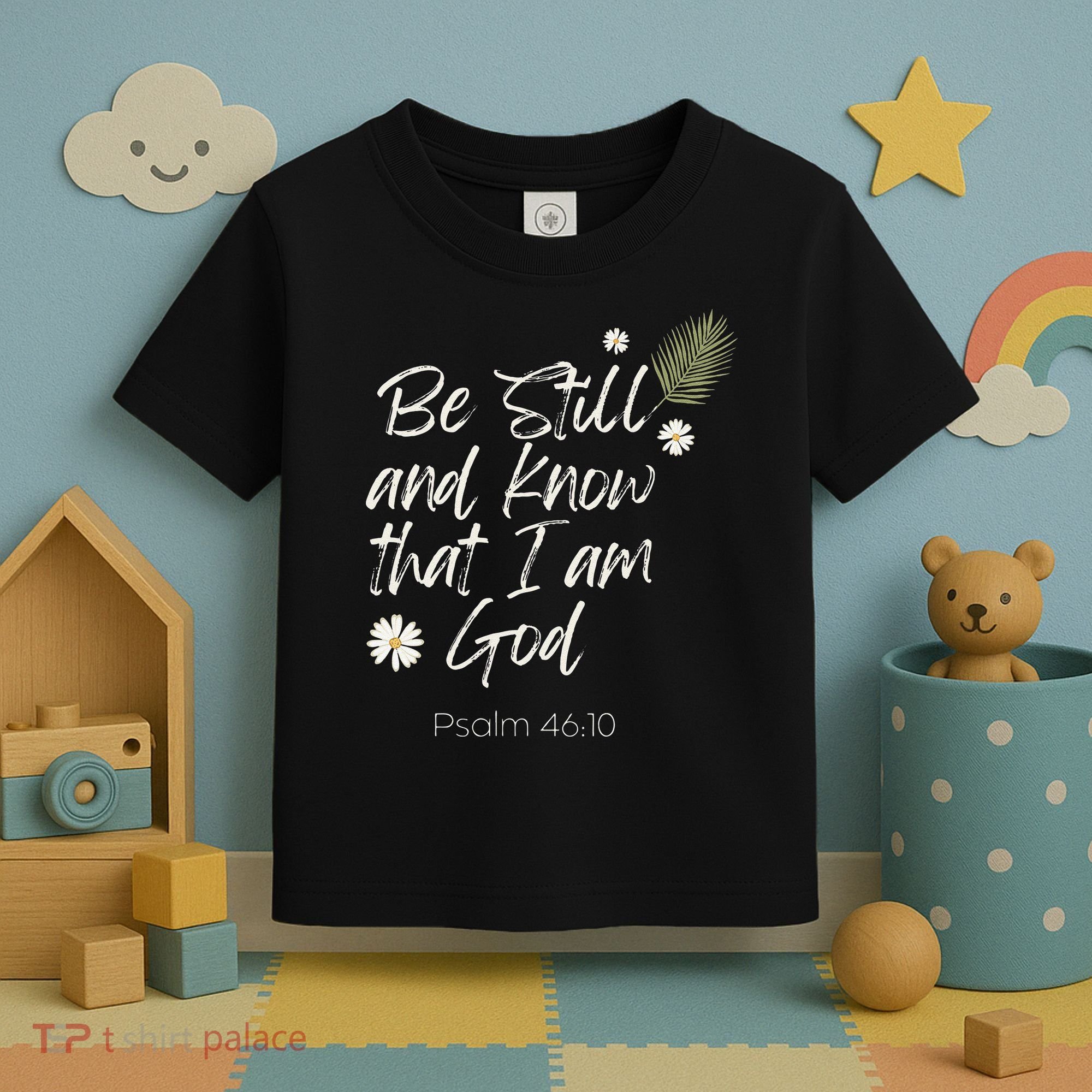 Be Still and Know That I Am God Psalm 46 10 Toddler T-Shirt