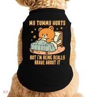 Bear Stomach Ache Tummy Ache Survivor Ibs My Tummy Hurts Doggie Tank thumb 0