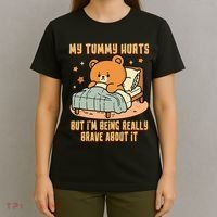 Bear Stomach Ache Tummy Ache Survivor Ibs My Tummy Hurts T-Shirt thumb 4