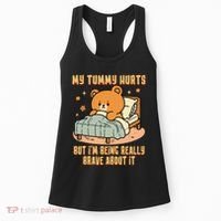 Bear Stomach Ache Tummy Ache Survivor Ibs My Tummy Hurts Women's Tank Top thumb 0